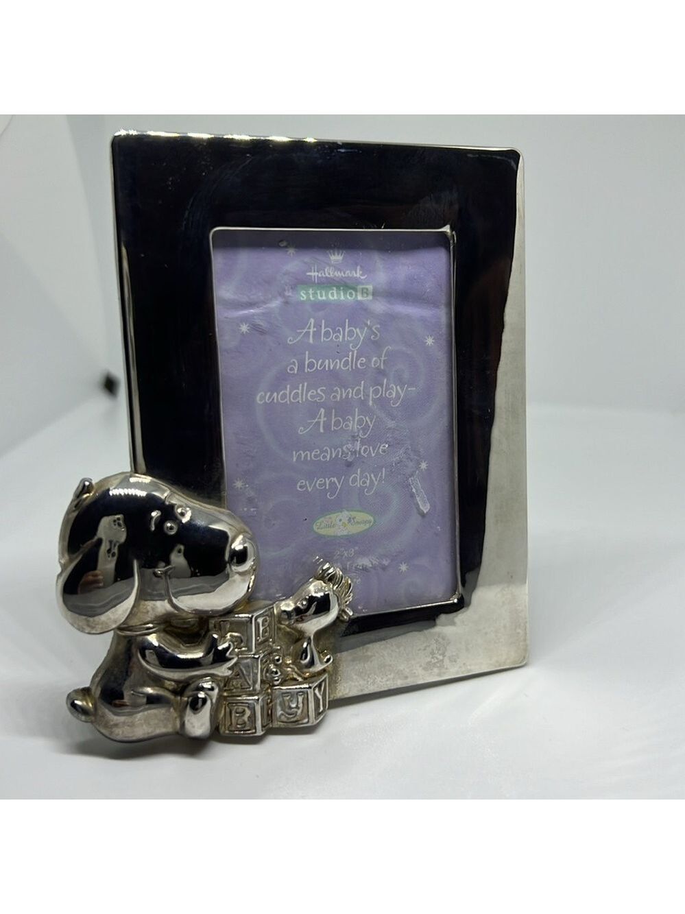 Hallmark Studio B Peanuts Snoopy Silver Photo Frane